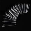 Styfy Tips | Soft Gel C Cut Tips | Clear Acrylic Tips Artificial False Tips with Box Fake Tips Extension for Salons DIY Art (Medium Coffin C Cut T
