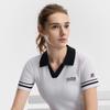 Fila Tennis Fashion Simple Classic Retro Tennis Sports Casual Versatile Comfortable Striped Knitted Short Sleeve Top Women tops A11W623401FWT