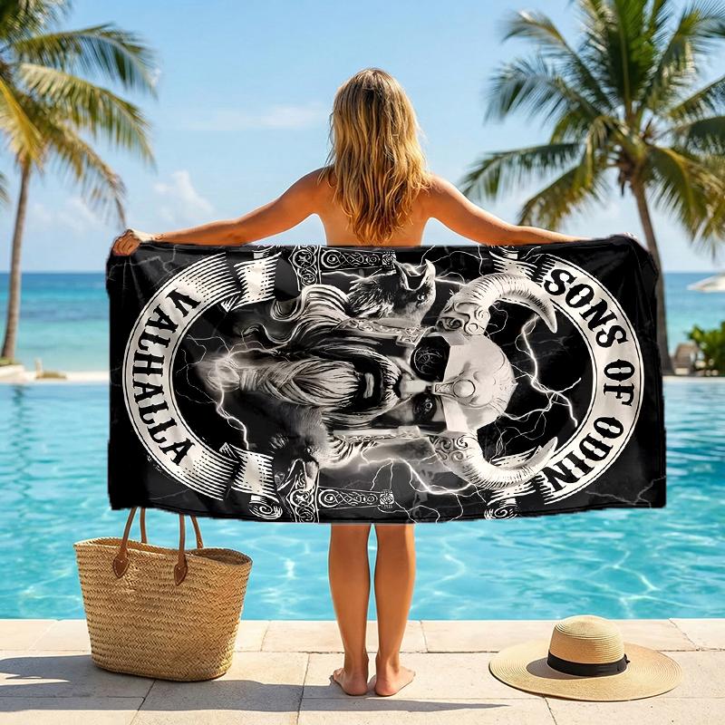 Nordic Mythology Fashion Beach Towel: Ideal for Summer Adventures Soft, absorbent and quick drying suitable for swimming and bathing