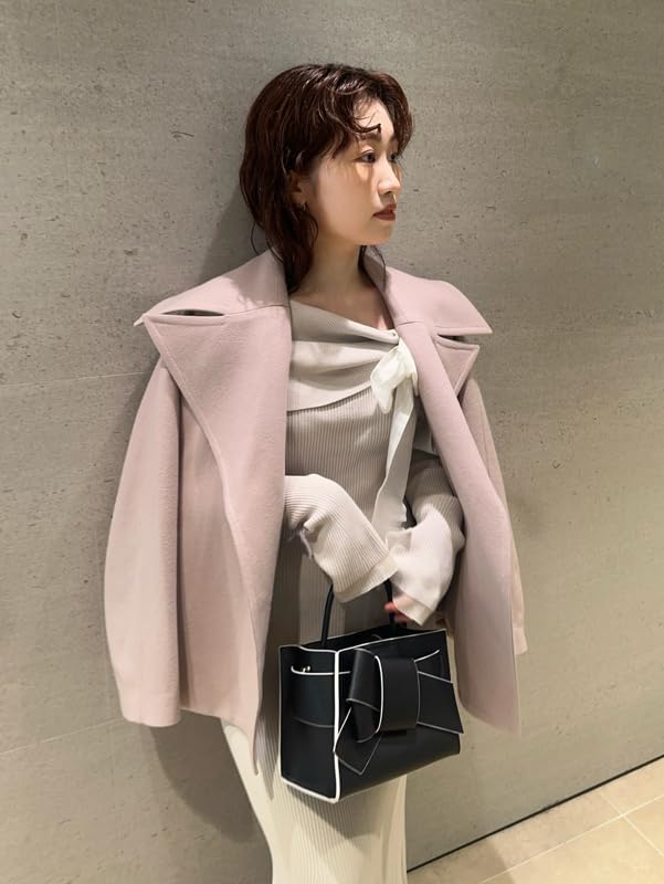 Kort kåpe med stor krage FWFC244041 PNK [Frey ID] Dame