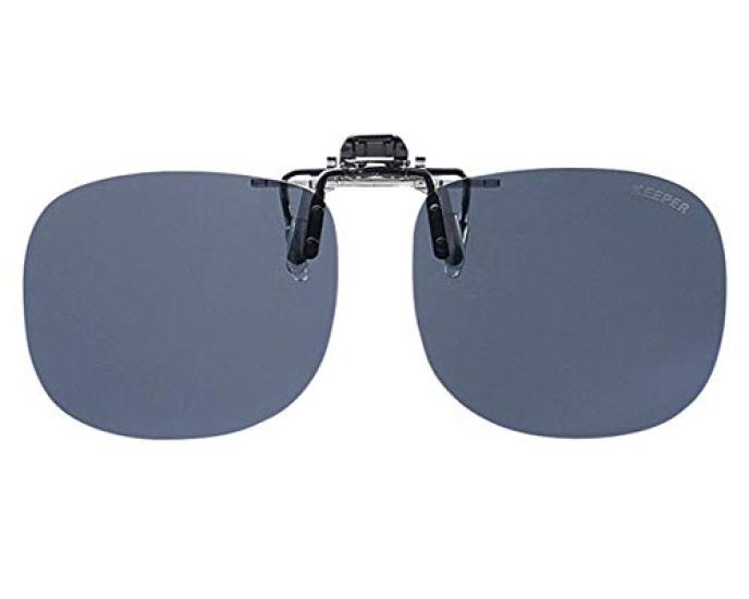 [cliponkeeper] Made in Japan Polarized Clip-on Sunglasses, Wearable Over Glasses, UV Protection, Ultra-lightweight, Flip-up Style, Unisex, Keeper