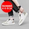 Height Increasing Shoes for Men 8CM Invisible Elevator Sneakers Platform Shoes Casual Fashion Man Leathe Sport Shoes Big Size 47