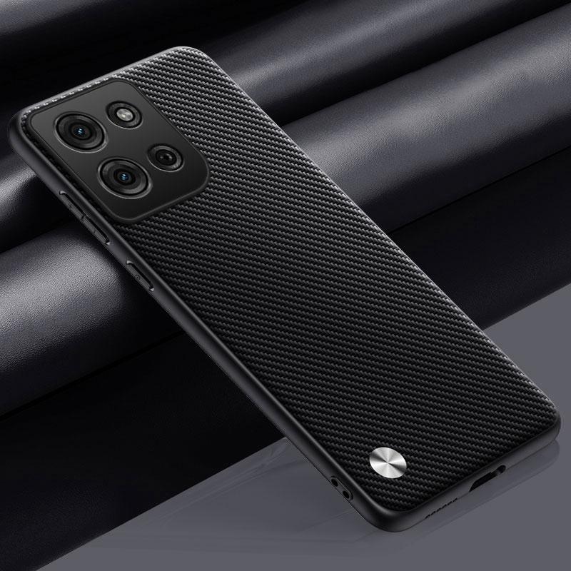 

Розкішний чохол зі шкіри PU для Motorola Moto G15, Задня кришка, Матовий, Ударостійкий, Силіконовий, Повний захист, Чохол для телефону для Motorola G15 For Moto G15 матовий чорний колір