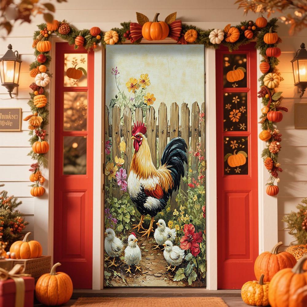Thanksgiving Door Tapestry: Festival Decoration for Room or Door