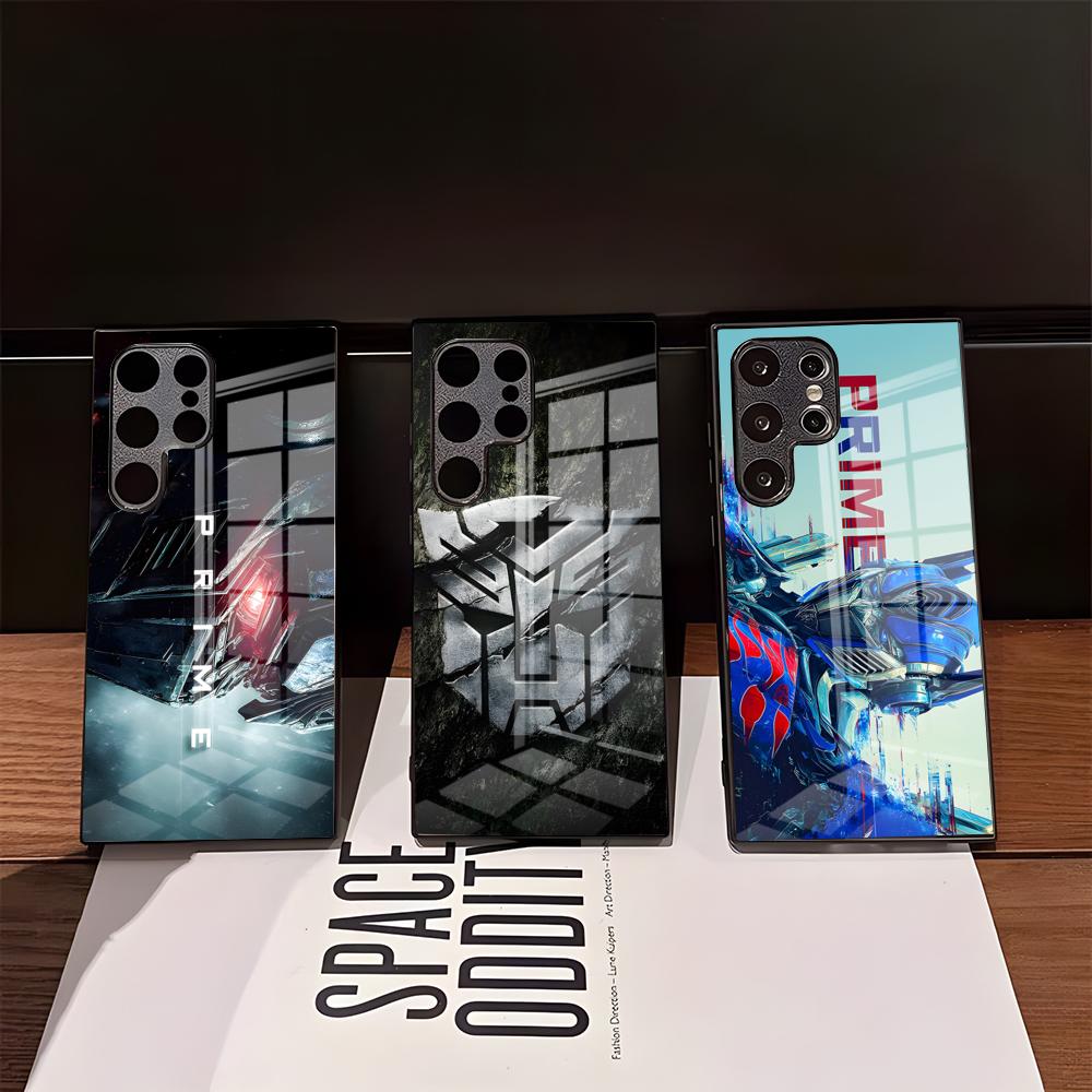 T-Transformers Anime Phone Case For Samsung S26 Ultra S25 Edge Ultra S23 S22 S21 S20 Ultra Plus S24 Fe A25 Glass Cover