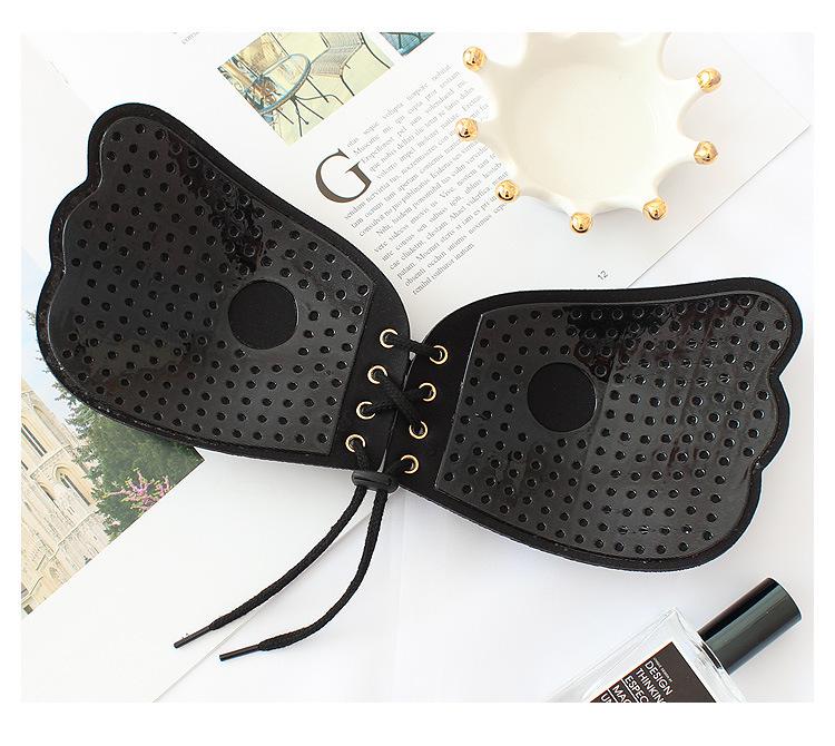 Breathable Drawstring Winged Invisible Bra with Bio-Silicone Nipple Covers for Weddings