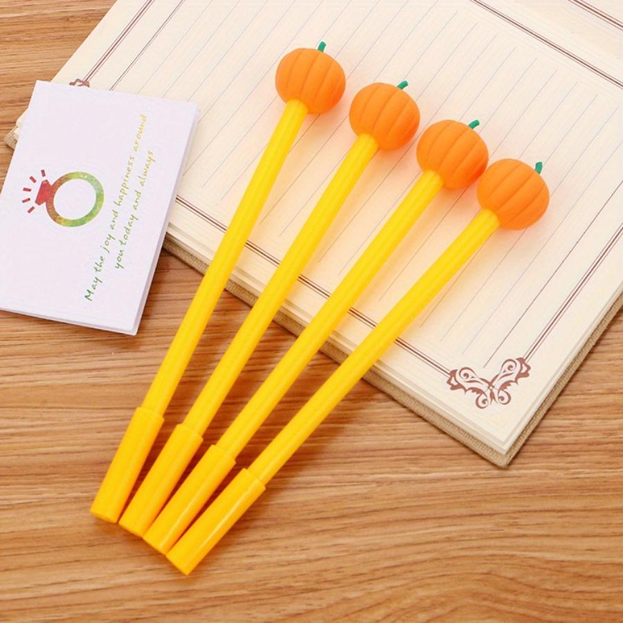 10pcs 0.5mm silicone head pumpkin neutral cute pumpkin shape signature pen gift gift special pen