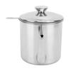 Grease Container With Strainer for Kitchen 1.4L 410 Stainless Steel Thicken Household Large Capacity