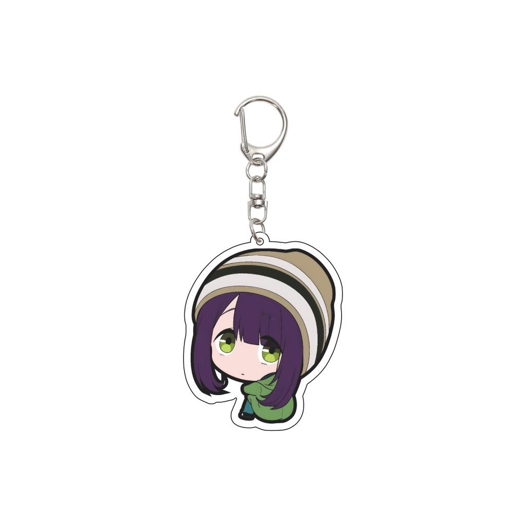 55MM Anime Laid-Back Camp Keychain Shima Rin/Inuyama Aoi/Ena Saitou Key Chain Acrylic Model Plate Christmas Gifts