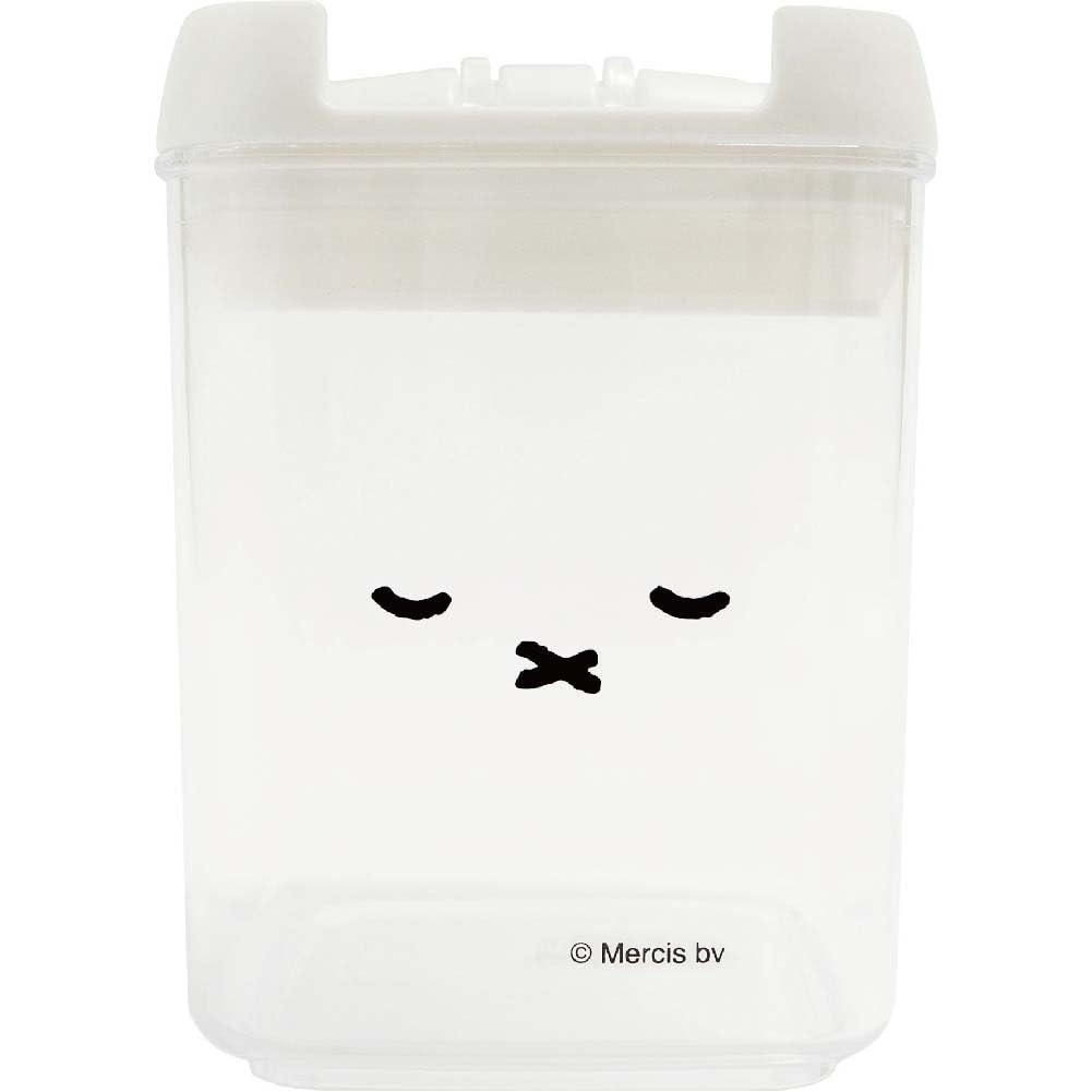 Okato Miffy Storage Container Easy Lock with Just a Flip of the Clear Container for Easy Viewing of Wide x Deep x 10cm High Canister, 270ml,