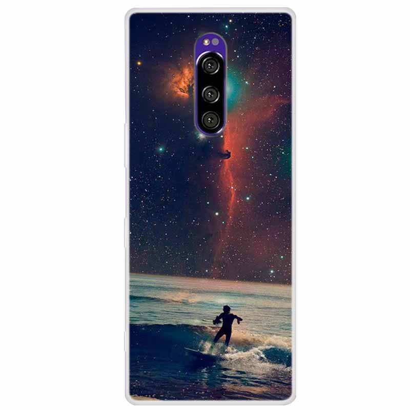 For Sony Xperia 1 Case Luxury Animals Transparent Cover for Sony Xperia1 XZ4 SO-03L SOV40 J8110 J9150 J8170 Phone Shells Covers