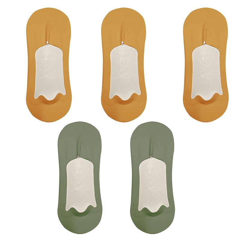 5 Paar Herrensocken Baumwolle Atmungsaktiv Sommer Ultradünn No Show Eisseide Socke Silikon Rutschfeste Sohle Schweißabsorbierend Herren Bootssocke