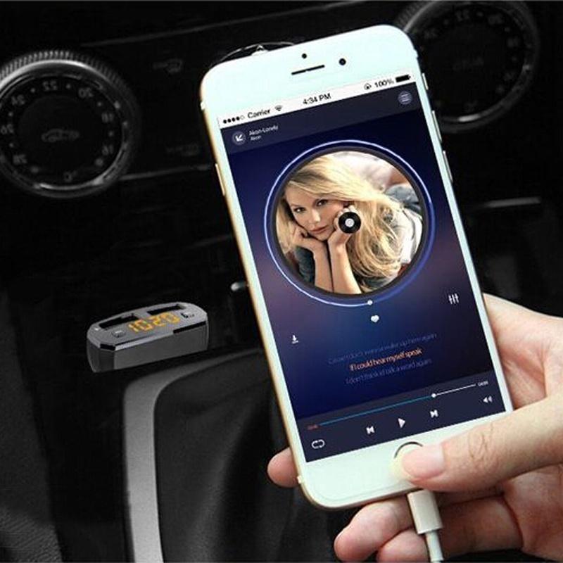 Buy Portable Bluetooth Car Kit Wireless FM Transmitter Dual USB Charger