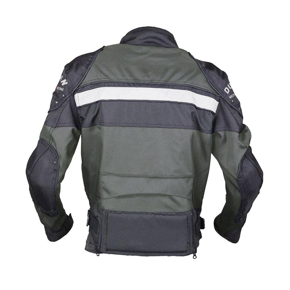 Duhan Motocyklová bunda s chráničem Jezdecká bunda XL Mechově zelená Celoroční Jaro Léto Podzim Zima 905406