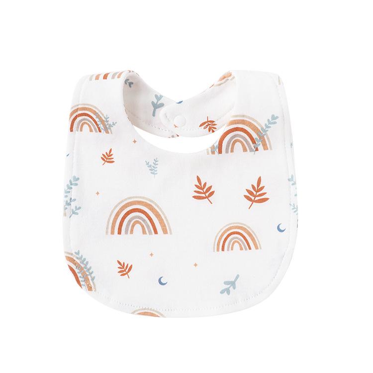 Newborn Baby Bibs Pure Cotton Double Layer Drool Bibs High Absorbency Burp Cloths For Infants Toddlers Soft Skin Friendly