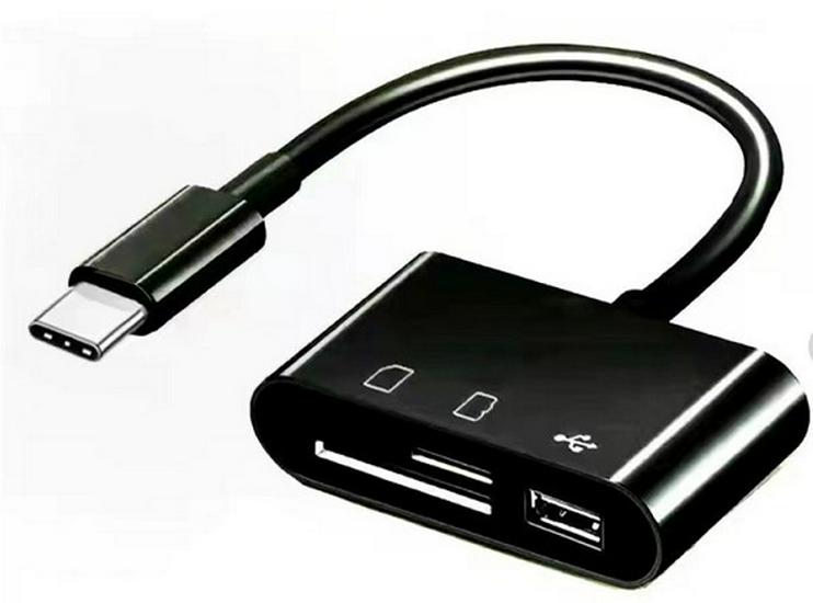 Universal Type-C OTG Card Reader: USB Flash, TF, SD for Phones & Computers