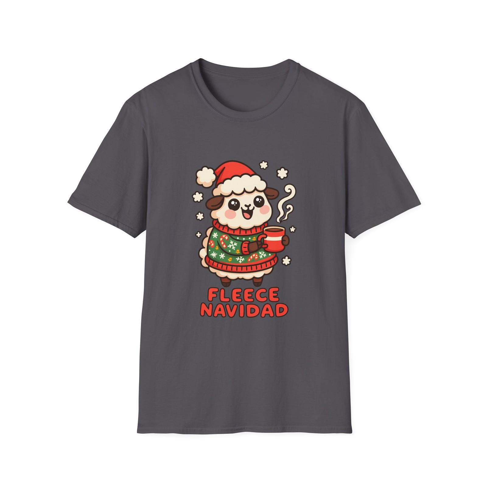 Unisex Softstyle T-Shirt Mens Womens Tees Top Cute Sheep Santa Ugly Christmas Sweater Cocoa Winter S