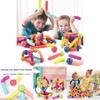 Magnetic Building Blocks Construction Toy Set For Kids 64pcs/12pcs Christmas Gift For Boys And Girls Abs Material Colorful Shapes Logical Thinking