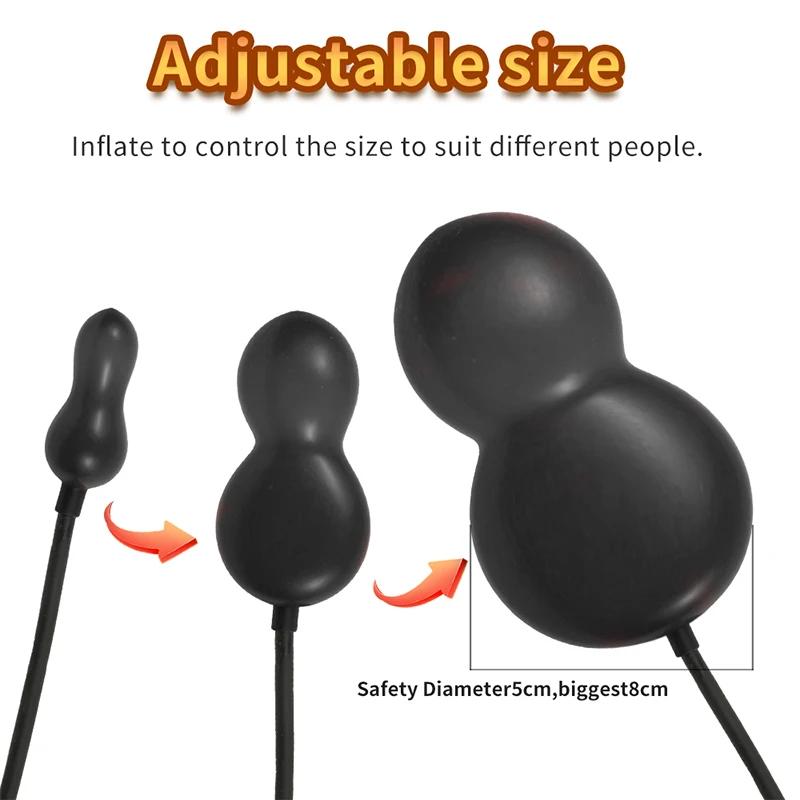 Inflatable Dildo Anal Plug Sex Toys for Adult Products Women Men Couples Tool Butt Dilator Expander Backyard Machine Erotic Shop