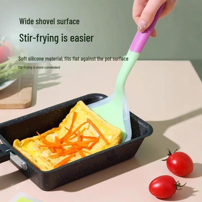 Non-Stick Silicone Pancake Spatula - High-Temp, Pan-Safe, Baking Scraper & Stir-Fry Tool