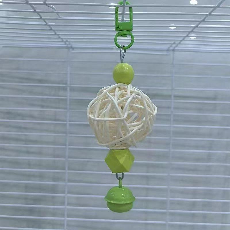 

Rattan Ball Swing - Parrot Cage Accessories for Cockatiels, Budgies, and Small Birds - Chew Toy and Swing