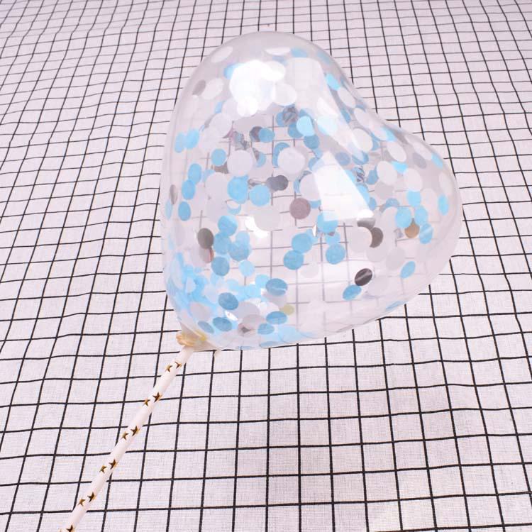 5 Sets/lot Transparent Love Confetti Balloons 5inch Bobo Ball for