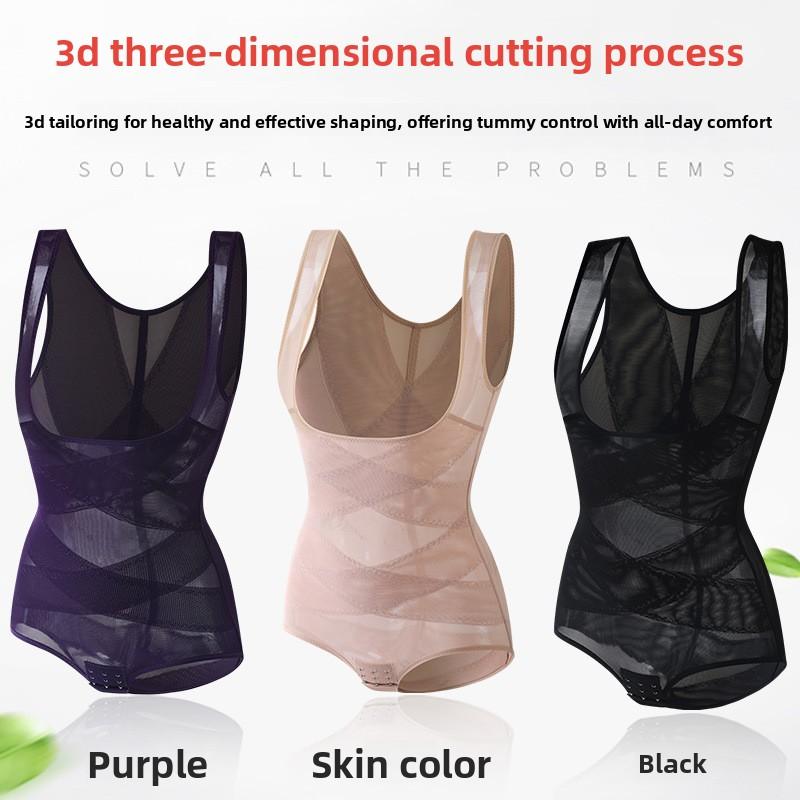 Poporodowy kombinezon modelujący: Letni Oddychający Modelujący Body z Kontrolą Brzucha dla Kobiet - Lekki Biustonosz z Krzyżującym się Przodem