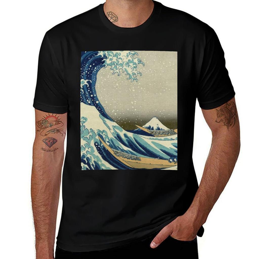 The Classic Japanese Great Wave Off Kanagawa By Hokusai Tshirt Outdoor Activity Sports Tshirt