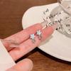 Exquisite Blue Star Earrings: Simple Small Mosquito Coil Ear Clips for Women - Light Luxury High-End Jewelry
