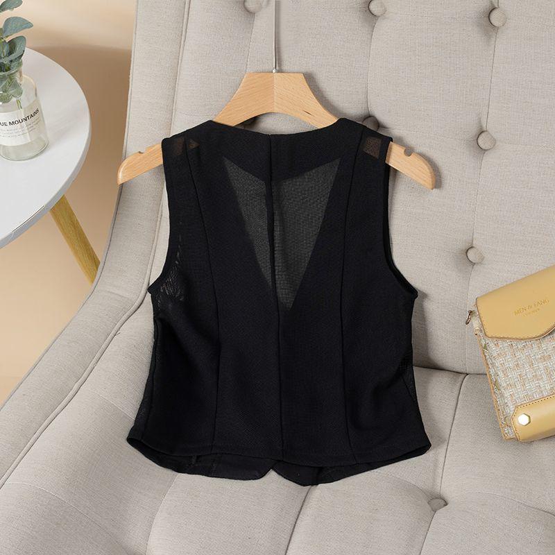 Women's V-Neck Mesh Slimming Summer Vest