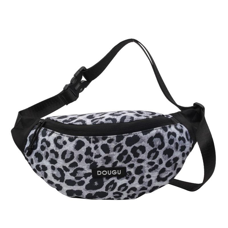 Fashion Leopard Print Camouflage Breast Bag Messenger Bag Women's Dumpling Bag Couple Fanny Bag Men's High-end Shoulder Bag
