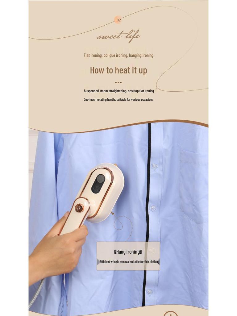 Handheld Garment Steamer: Steam Iron for Household Clothes