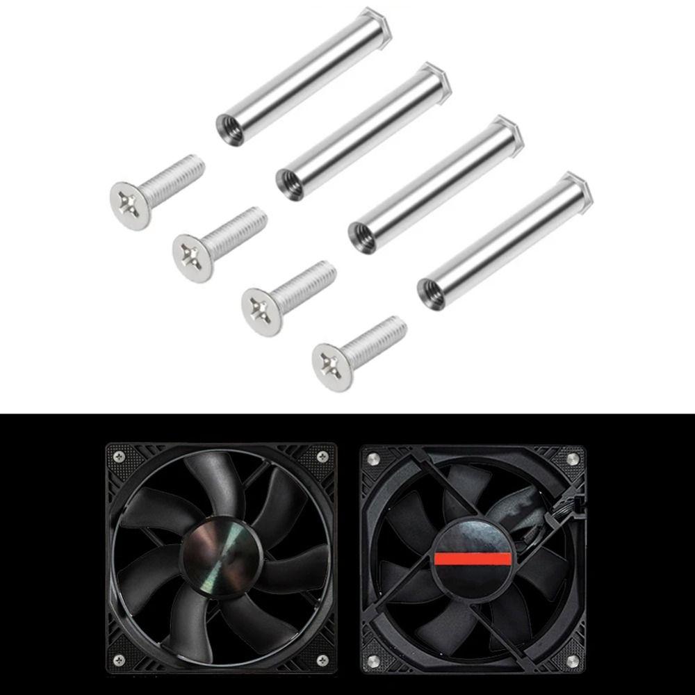 4Pcs Quieter Operation Fixing Chassis Fan Screws Chassis Fan Fasteners For DIY Modified Cooling Fan