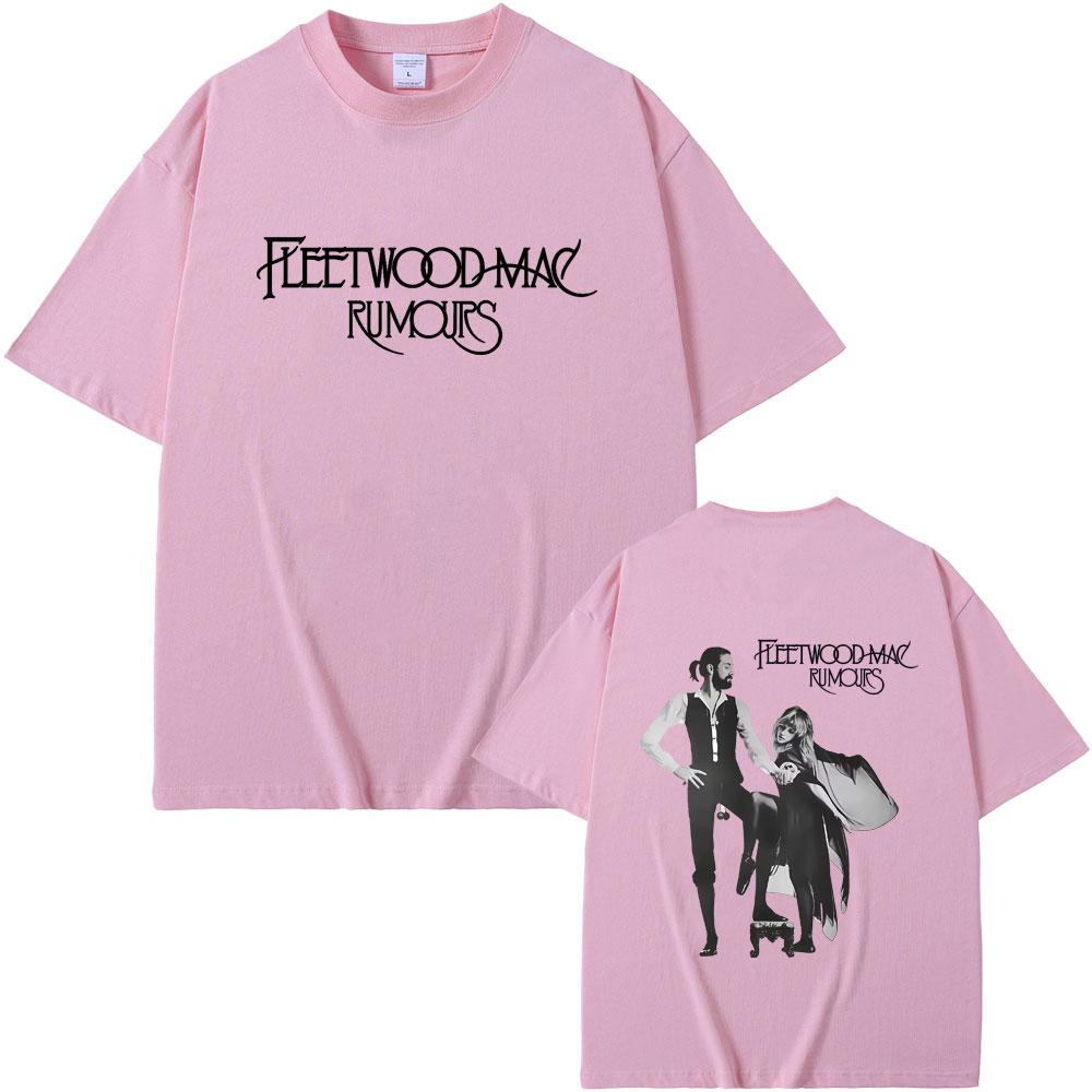 T-shirt Imprimé Album Rumours de Rock Band Fleetwood Mac T-shirts Graphiques Rétro Stevie Nicks Hommes Femmes Coton Décontracté T-shirts Vintage