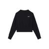 Sportswear Collection Logo Half High Neck Short Casual Sweatshirt Women Sweatshirt Black FB8753-010