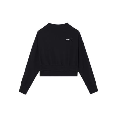 Collection Sportswear Logo Col Semi-Haut Manches Courtes Sweatshirt Décontracté Femme sweatshirt Noir FB8753-010