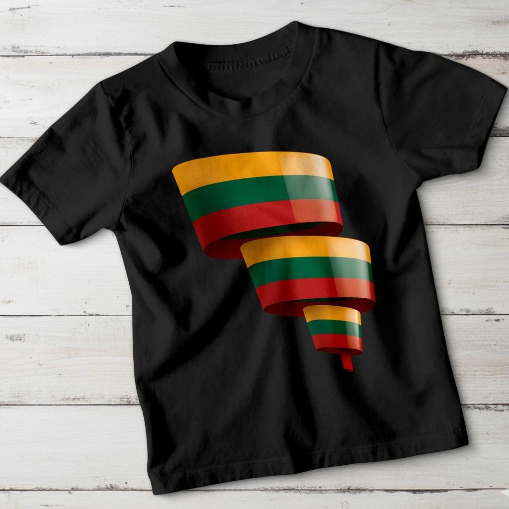 Litauische Flagge Nationalflaggen Reisen Unisex Kinder T-Shirt Heritage Tee