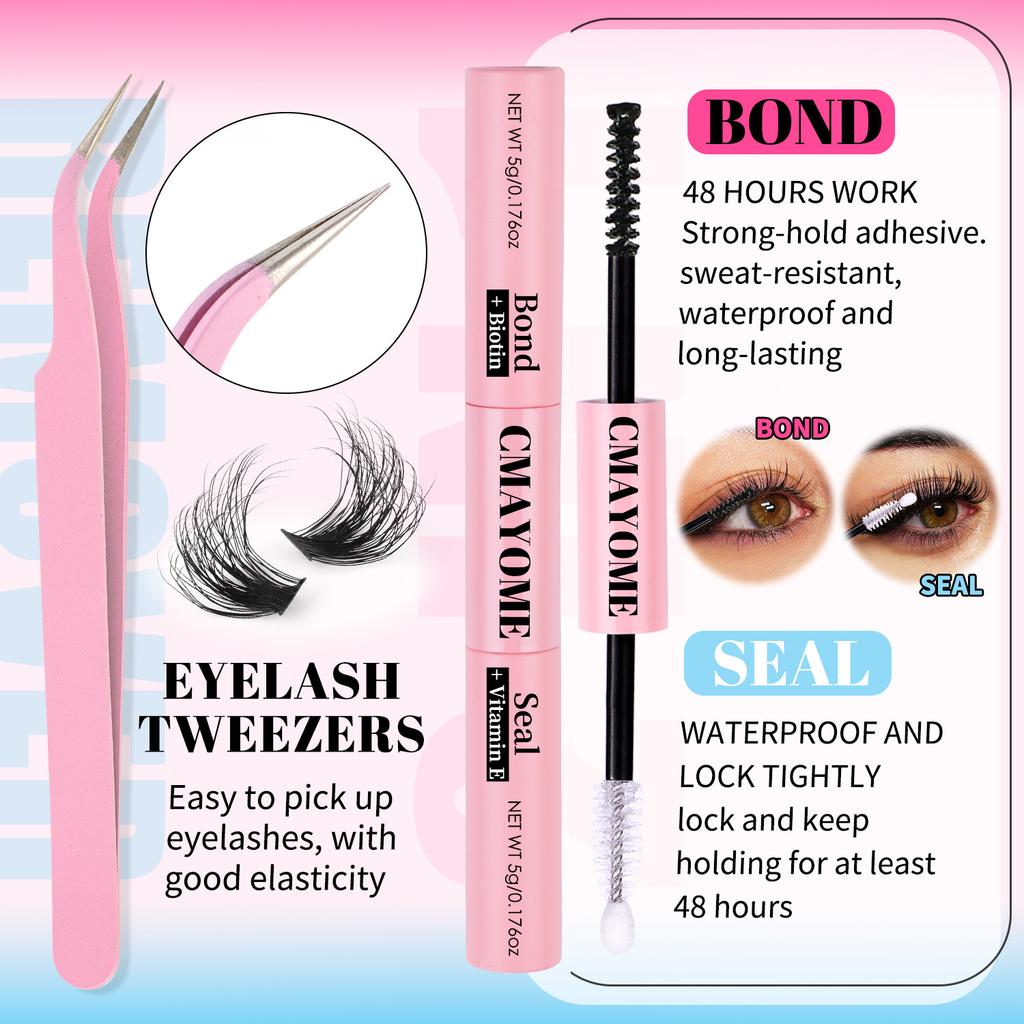 Thick 300-Cluster D-Song Mixed False Eyelash Set 10-18M Curled Diy Segmented Eyelashes