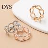 Fashion Scarf Jewelry Hollow Chain Ring, Modern Clip Electroplated Ring Holder for Women Shirts Shawls Neckerchiefs Slide