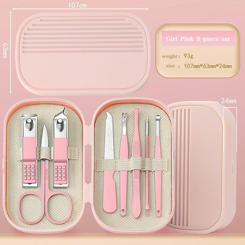 Luxury Beauty Nail Clipper Set 14-Piece Carbon Steel Durable Portable Manicure Tools Custom Logo Plastic Box for Women Nail Art