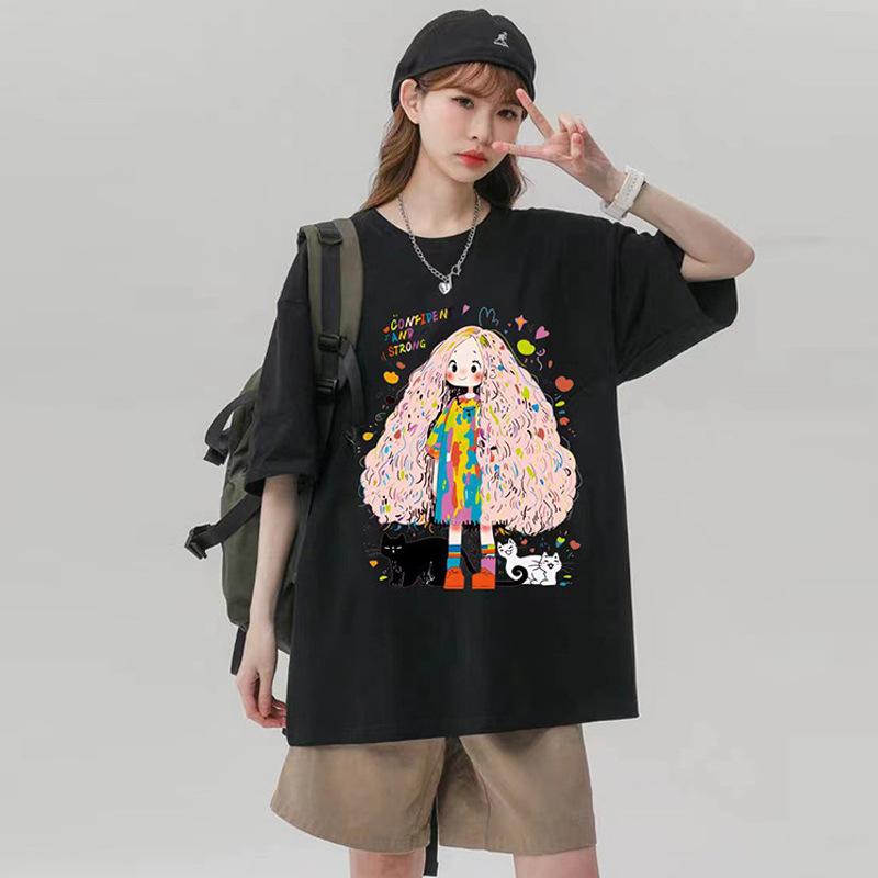 VEZFAA Damenmode Casual Sommer Frühling Kurzarm O-Ausschnitt Blusen & Hemden