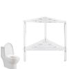 Acrylic Corner Shower Stool Non-Slip Shower Caddies Stool Stable Heavy Duty Bathing Chairs With Storage Shelf For Bathroom