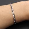 3-7mm Simple Stainless Steel Men Curb Cuban Chain Fashion Women Bracelet On Hand for Couple Unisex Wrist Jewelry Gift Party