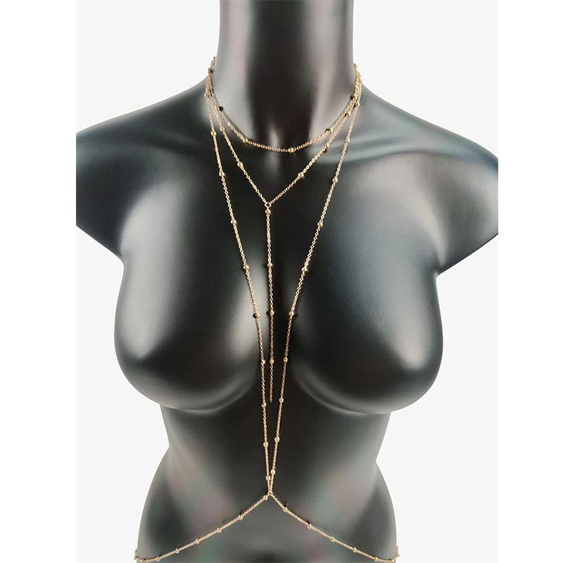 Women's European & American Punk Gothic Body Chain Bikini Bra & Beach Waist Jewelry