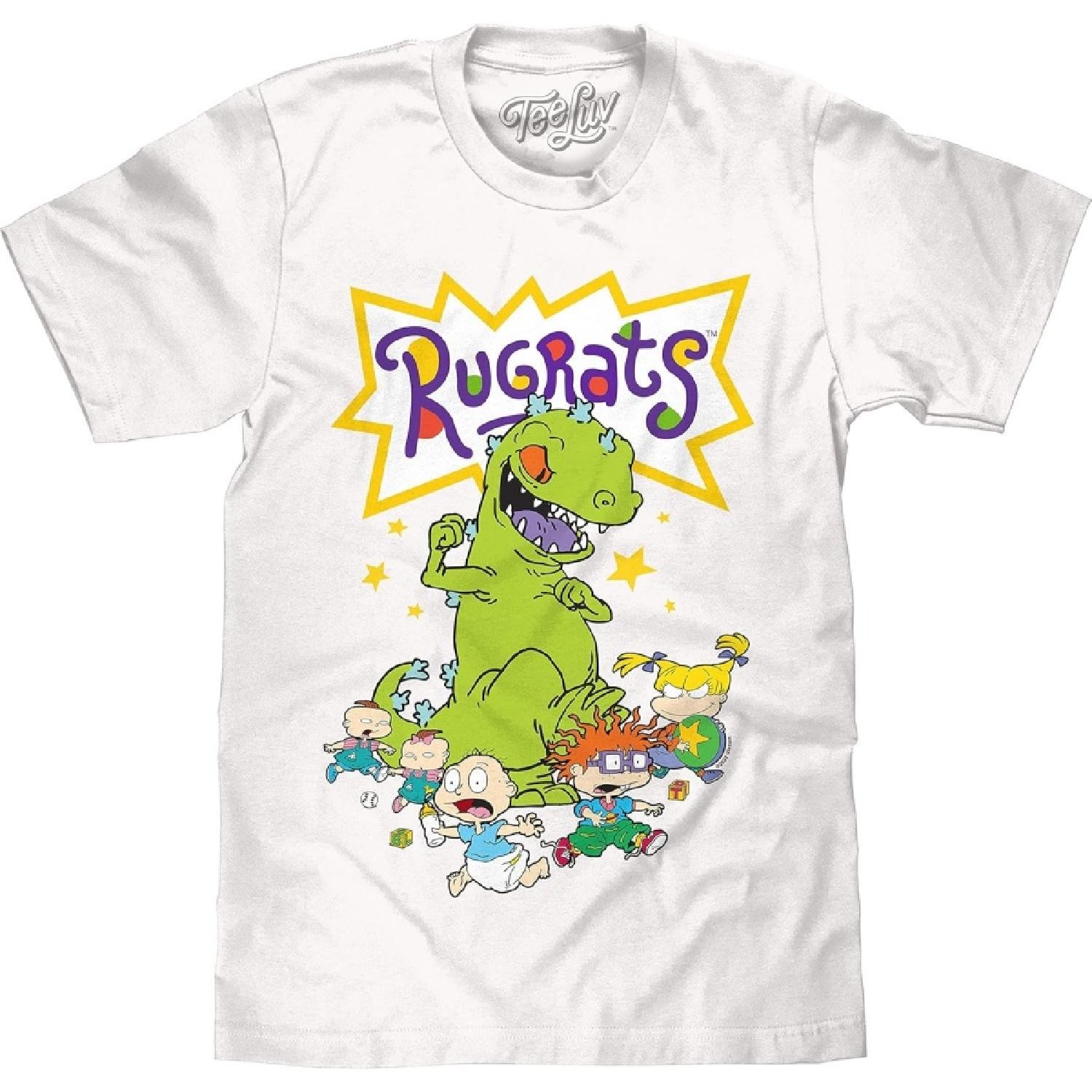 Tee Luv Men s Rugrats Reptar Shirt - 90s Cartoon Character Graphic T-Shirt XXXXXL белый