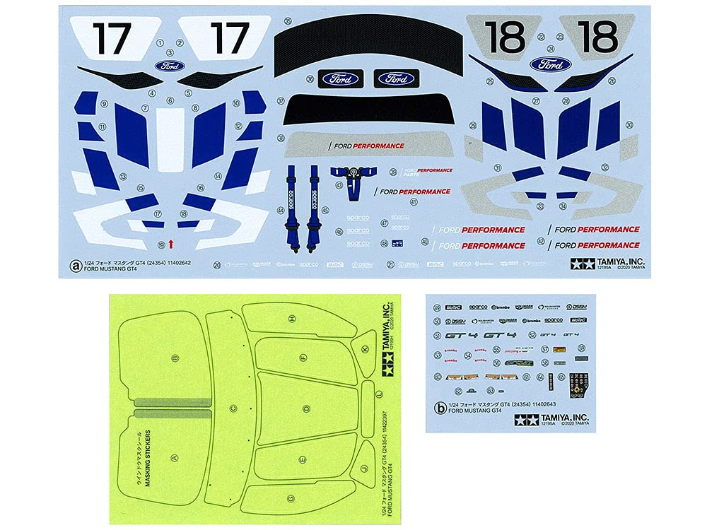 Tamiya Sports Car Series Ford Mustang GT4 Plastic Model Unisex 24354 1/24 No.354