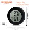 LCD Digital Thermometer Hygrometer Fridge Freezer Temperature Humidity Sensor High Accuracy Surface Mount Celsius Fahrenheit