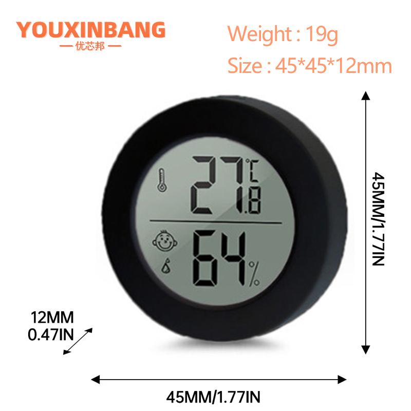 LCD Digital Thermometer Hygrometer Fridge Freezer Temperature Humidity Sensor High Accuracy Surface Mount Celsius Fahrenheit