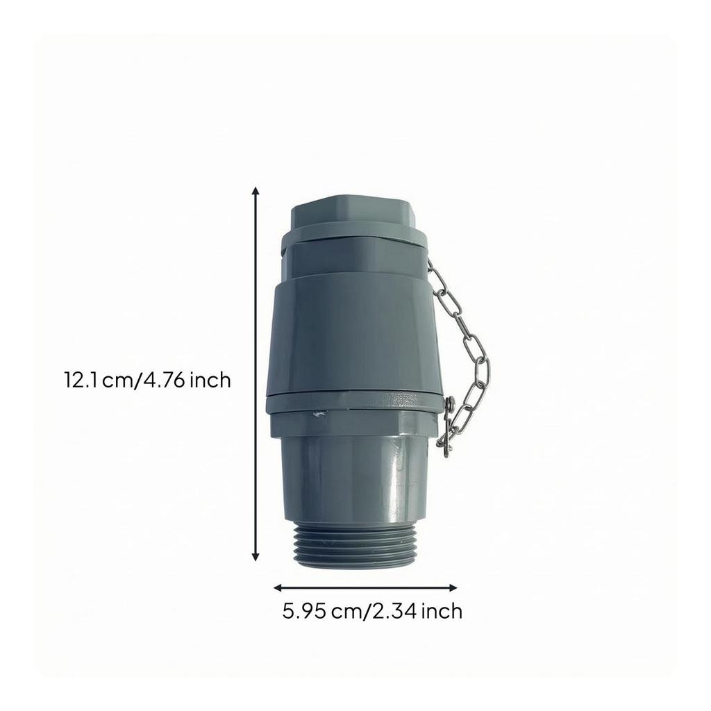 Marine Drainage Drain with Tethered Cap | Resistant Construction, Secure Threaded Connection, Boat