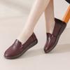 New retro leather women's shoes spring and autumn middle-aged cow tendon sole mother shoes soft sole casual elderly single shoes women